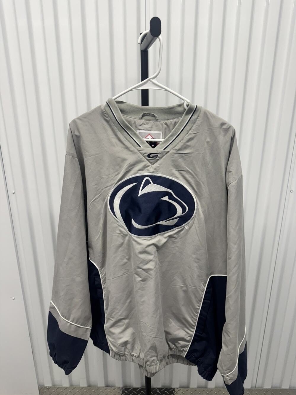 VTG Penn State Nittany Lions 58 Sports Pullover Jacket XL Gray Navy Colorway
